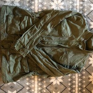 L army green, lucky brand denim jacket.